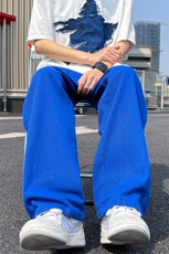 8XL-M特大码高级垂坠感休闲裤男薄款冰丝裤宽松直筒拖地裤K964P48，男装休闲裤，电商D206-1