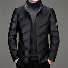 BAMJ-6092钱塘2020-2中年男士商务休闲简约冬季厚款羽绒服P190，男装羽绒服，钱塘207-2