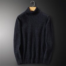3200冬季新款加厚高领仿貂绒标准版型毛衣，男装针织衫/毛衣，钱塘2010-1