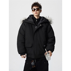 1连帽可脱卸毛领S-5XL大码：聚酯纤维棉衣男MY77917P138控198，男装棉衣，星座226-2