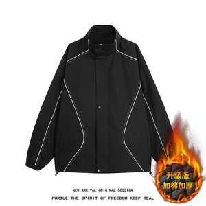 JK118/P65加棉P85秋冬冲锋衣男夹克加棉加厚棉衣外套防水宽松大码,男装夹克,电商基地A050