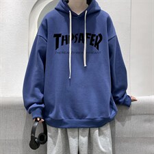 WY2007-P35纯棉连帽卫衣男大码运动帽衫宽松薄外套男，男装卫衣，电商A040