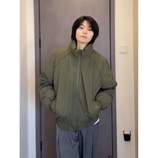 现货美式高街休闲棉衣夹克三防立领纯色户外工装加厚棉服外套，男装夹克，电商A486