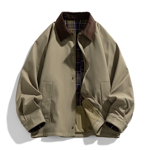 翻领夹克男春季简约宽松潮流百搭上衣服JK268-P78