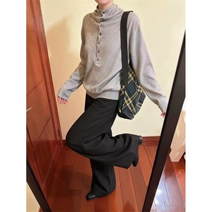网图有货 简约超软糯亲肤连帽针织衫男女散口卷边毛衣 A1276-P72图片