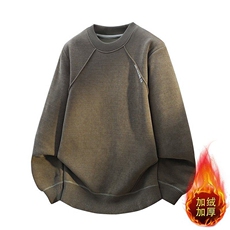 W25258-P50秋冬款圆领加绒卫衣男潮牌加绒加厚卫衣外套时尚打底衫，男装T恤，电商D310B
