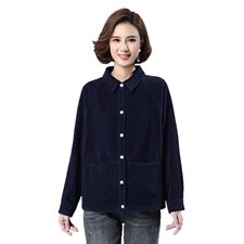 2021冬季新款灯芯绒衬衫外套长袖韩版宽松衬衣上衣潮，女装衬衫，叶笙衣