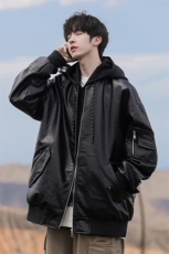 G0130-P110秋季新款日系cityboy连帽皮衣假两件夹克外套，男装夹克，星座109
