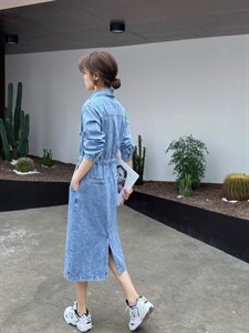 牛仔连体裙,其它,米可儿