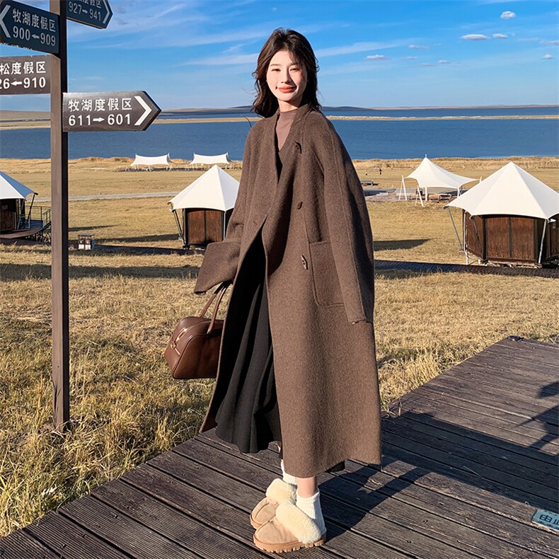 2025现货主推手工双面呢70毛羊毛大衣210-6337-P265-K388,女装双面呢大衣,浙宝210（原浙宝191）
