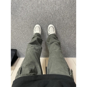 GZK112LL-特P55 cleanfit军绿色工装裤男款宽松直筒阔腿裤图片