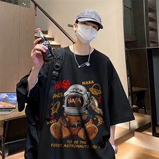 华夫格t恤男短袖男大码五分袖酒店风HT73281-P22，男装T恤，电商A040