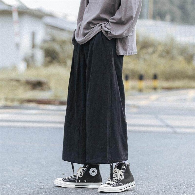 2025夏季港风潮流休闲宽松大码九分棉麻时尚休闲裤男K2076-P35，男装休闲裤，电商A001