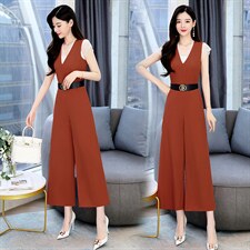 2022年夏季时尚修身显瘦气质优雅两件套连体裤，女装连体裤，时尚俏佳人