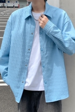 高街潮牌格子衬衫潮流宽松休闲上衣A161-WY5507-P50，男装衬衫，电商A161