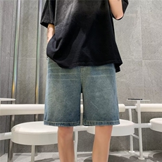 牛仔裤潮流男气质潮青春流行ins夏季中腰五分裤微弹新款~NZ886，男装牛仔裤，星座601-2