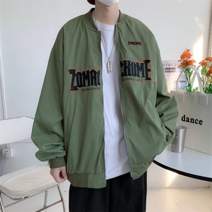 两面穿学院风刺绣棒球服男早春新款春秋韩版休闲夹克外套潮 W1143图片