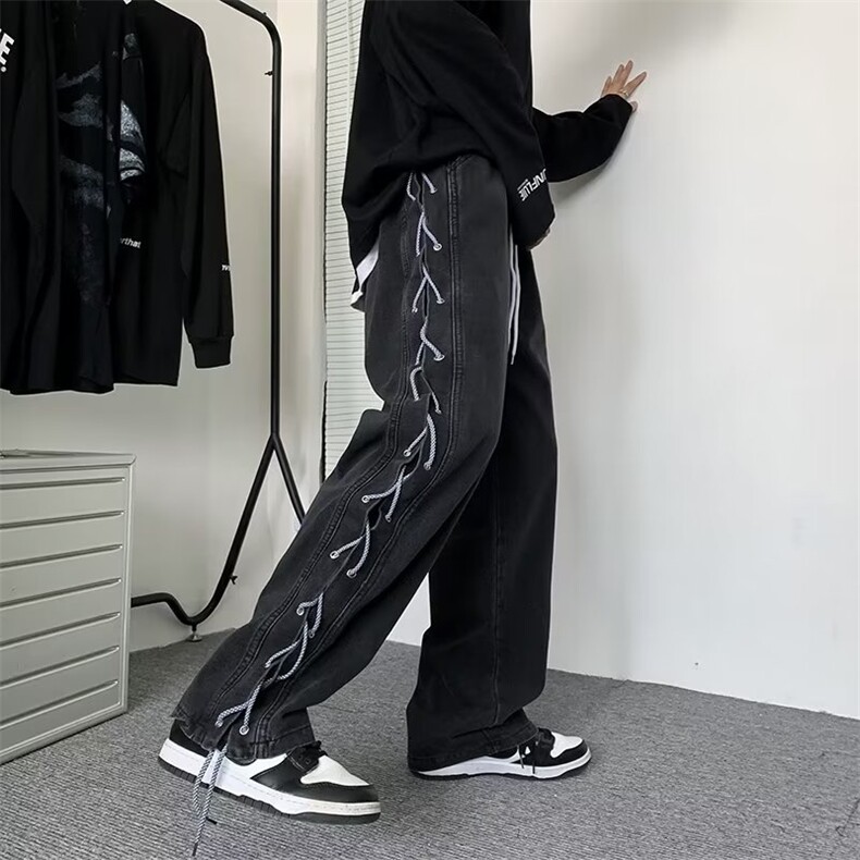 牛仔裤男秋季潮大码休闲裤子高街NA88P45,男装牛仔裤,星座1116-2