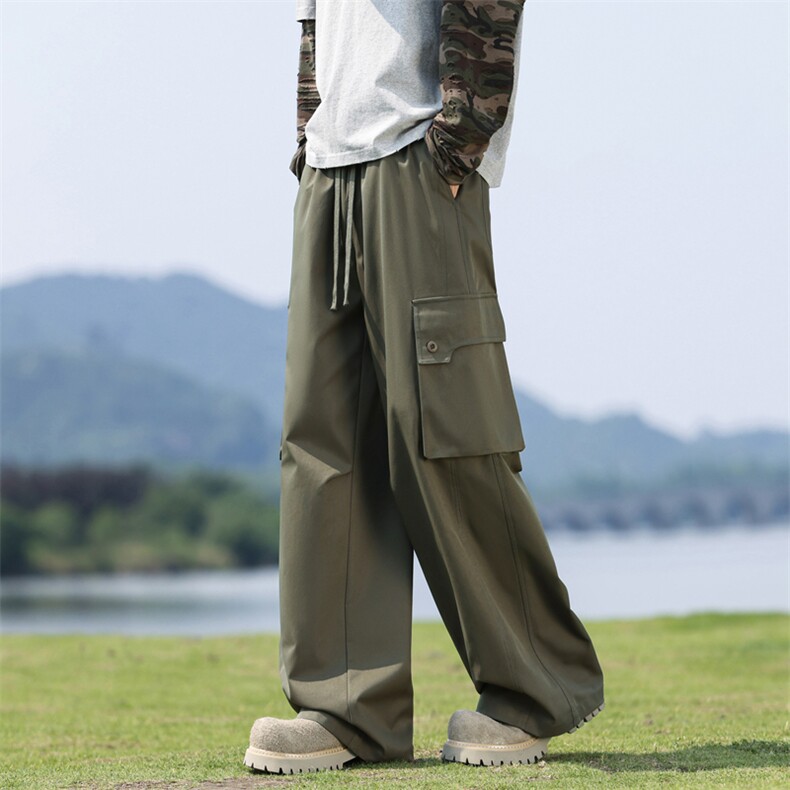 男士工装裤宽松直筒冲锋裤男生长裤运动裤休闲裤K02531-P58,男装工装外套,星座308B-2