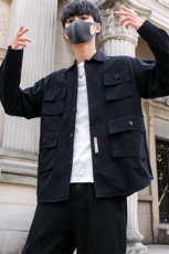 男士夹克2021春季新款日系休闲工装ins风翻领外套男DS325TP80，男装夹克，电商A102