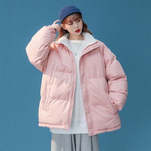 中性风2023冬季男女同款纯色立领棉衣百搭休闲棉服外套MY100特P78,男装棉衣,电商B220