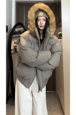 加厚棉服美式cleanfit防水保暖可拆卸毛领外套5D3065-TP90不，男装棉衣，电商A102