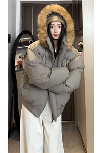 加厚棉服美式cleanfit防水保暖可拆卸毛领外套 5D3065-TP90不图片