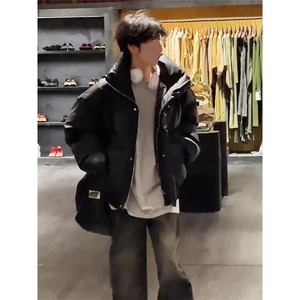 复古短款pu皮棉服男冬季棉衣外套 MY258  P80 直播图片