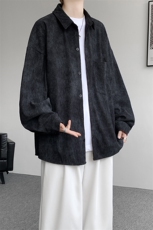 衬衫男秋季新款港风宽松扎染肌理感长袖衬衣CS7012-P38，男装衬衫，星座214-3