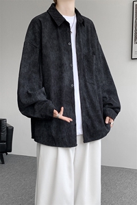 衬衫男秋季新款港风宽松扎染肌理感长袖衬衣CS7012-P38图片