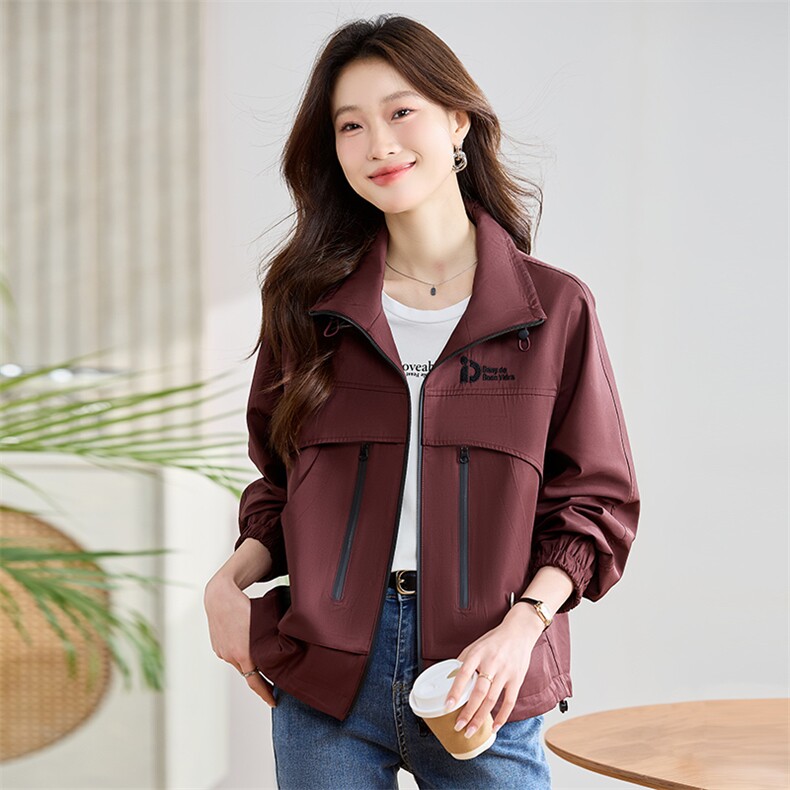 美式棒球服外套女春秋短款轻熟风高级感女士休闲宽松减龄夹克上衣，女装短外套，丽影随形