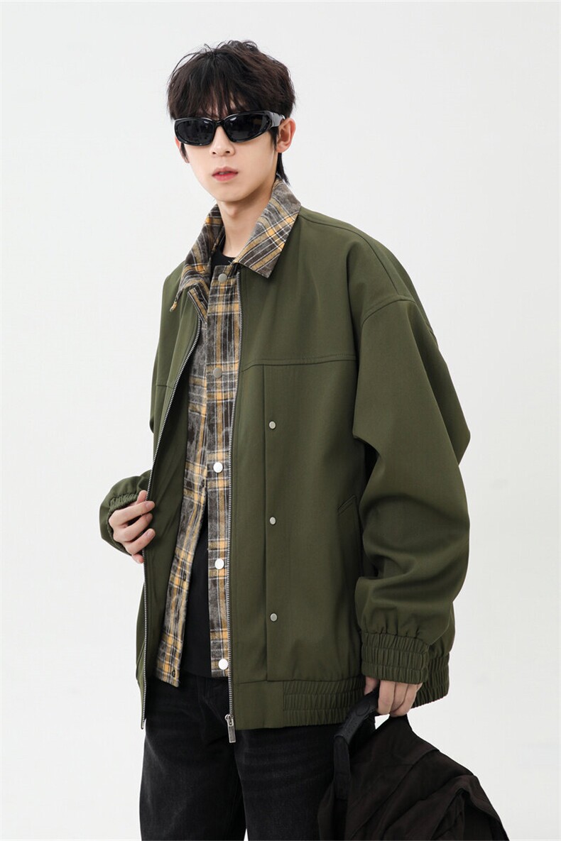 2025春休闲痞帅工装翻领夹克潮流外套得物二开XZ301b-2-JK2589P78,男装夹克,星座301B-2（原A443-1）