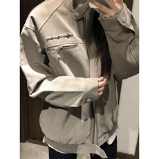 1506-1/J25961/P70外套男春秋冬季高级感痞帅宽松休闲金属设计，女装短外套，星座1506-1