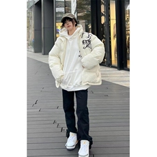 蜘蛛网刺绣字母棉服棉衣冬季加厚男女宽松面包服潮外套MZ56，男装棉衣，星座1116A（原606A-3）