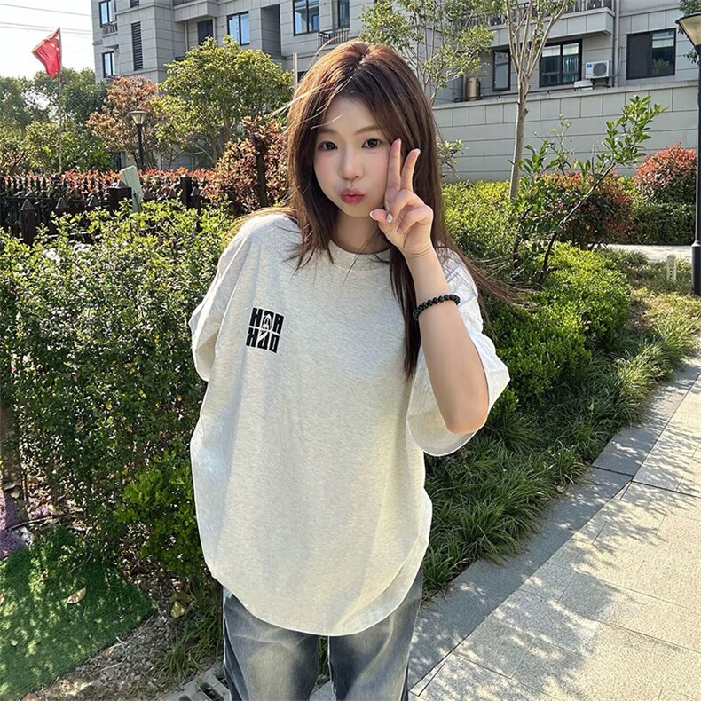 万针全刺绣工艺抖音得物高品质260克重磅纯棉双纱美式高街短袖T恤,男装T恤,电商A486