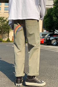 K43126-P25 加绒款-P35 休闲裤男士大码宽松九分运动裤男裤男直筒图片