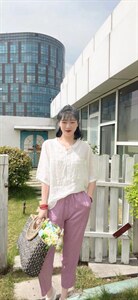 纯苎连衣裙小衫裤子裙子衬衣 时尚风 风淑女风休闲风，女装连衣裙，川哲