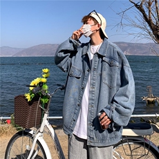 春季韩版潮流工装牛仔外套男ins潮牌港风宽松夹克上衣M8819-P60，男装夹克，星座1109-3