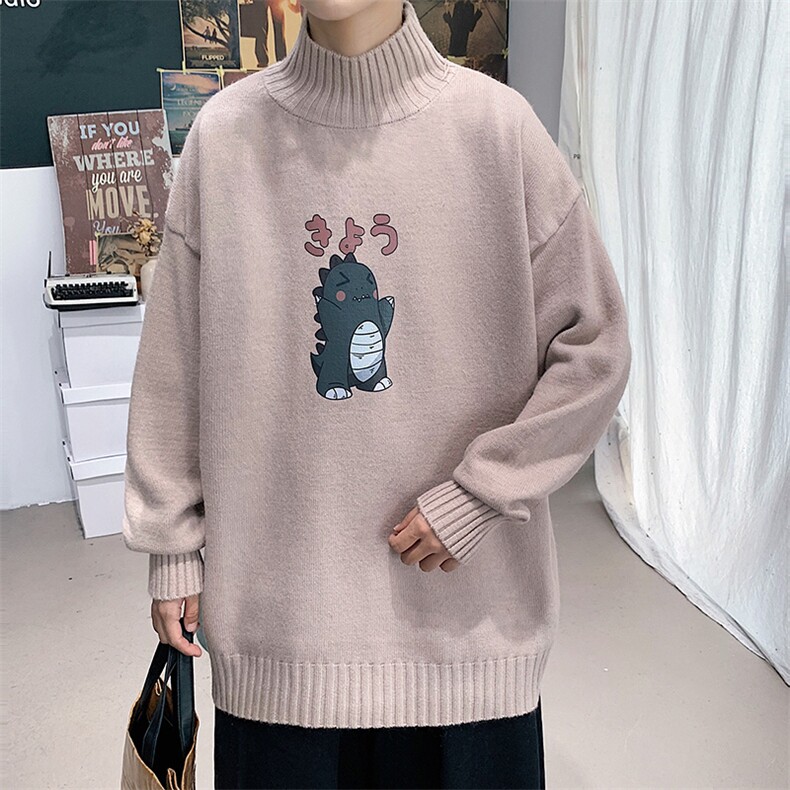 M18037-P45半高领毛衣男士大码针织衫男毛线衣男线衫,男装针织衫/毛衣,电商A040