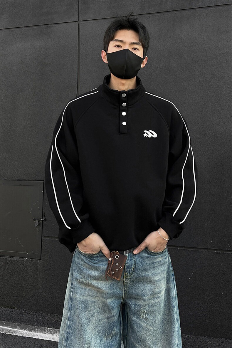 运动休闲刺绣polo领卫衣男cp109-特p65,男装卫衣,电商B371