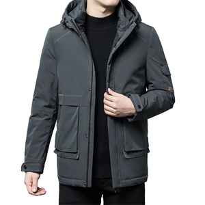 CAH1807钱塘2020-2中年男士冬加厚款百搭有帽商务休闲羽绒服P195图片
