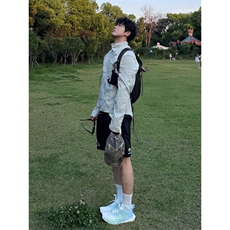 春夏款高品质冰感速干防晒服休闲户外运动外套透气弹力机能风夹克，男装防晒衣，电商A486