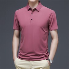 男式2023年夏季新款冰丝透气T恤衫男短袖翻领休闲POLO体恤衫P58，男装Polo衫，星座1105-3