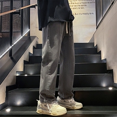 美式高街牛仔裤港风男女高级垂感直筒阔腿休闲裤B381-1/772P48，男装牛仔裤，电商B381-1