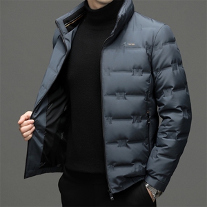 中年立领御寒羽绒服男2023冬季新款爸爸装男士加厚保暖休闲外套图片