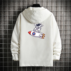 JK65158-P45连帽夹克男大码胖子棒球服上衣外套网格挂拍，男装夹克，电商A040A