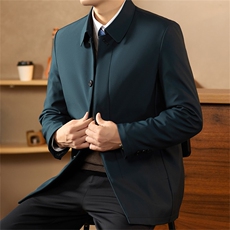 主推中老年羽绒服外套男装冬季中年翻领短款白鸭绒羽绒服大衣，男装羽绒服，钱塘723