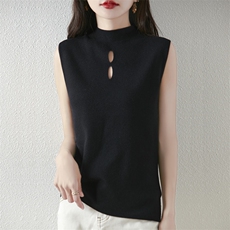 优雅知性女士无袖针织背心秋冬新款时尚百搭上衣，女装背心吊带，东远绒业