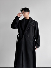 已安排25红钻设计感廓形垫肩毛呢大衣长款高级外套mj1092-p178，男装毛呢大衣，电商B288