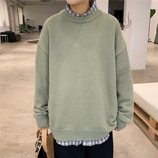 1港风圆领套头中性潮流大码M-5XL印花针织毛衣男7979P45加绒P55，男装针织衫/毛衣，星座226-2